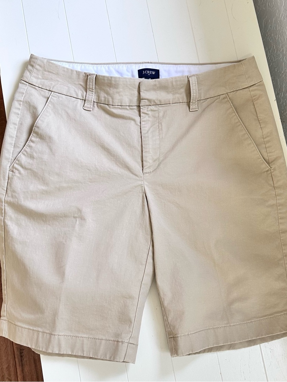 J. Crew Frankie Bermuda Chino Women's Tan Shorts Sz 4